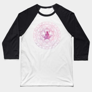 Yoga Meditation Mandala Baseball T-Shirt